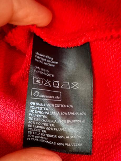 Damska cervena mikina h&m xs/s, h&m,s