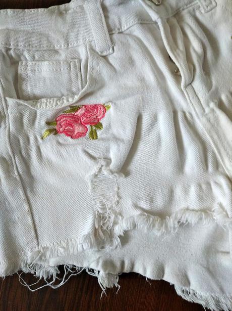 Trendy vyšúchané kraťasy s vyšívaním - 158/xs, gate,158