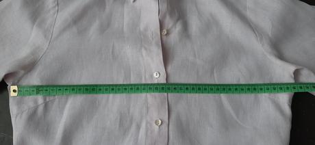 Svetloružová ľanová košeľa s 3/4 rukávom, 34