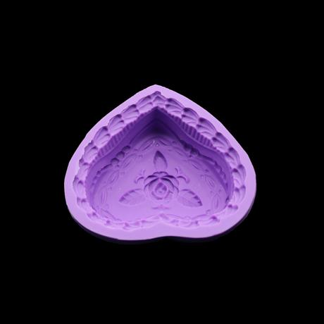 Silikónová forma srdce s ružou, sf-242,