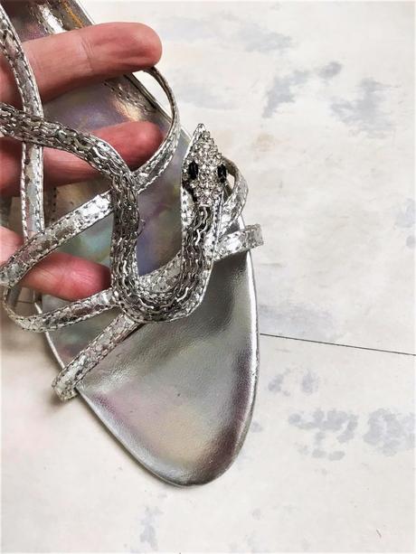Strieborné sandálky, 40
