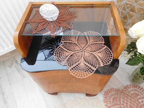 Háčkované hnedá + krémová, 