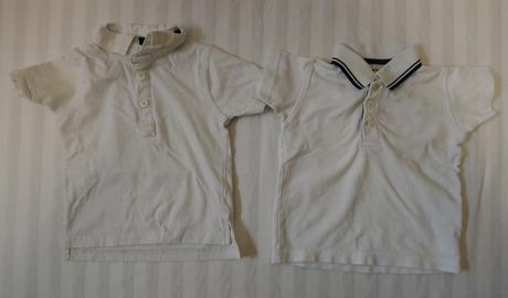 2 ks chlapčenských bielych tričiek na 9-12 mesiac., early days,80