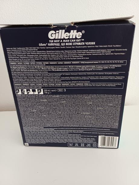Kozmetická krabička gillette mach 3,