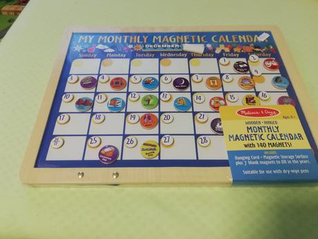 Monthly magnetic calendar, 