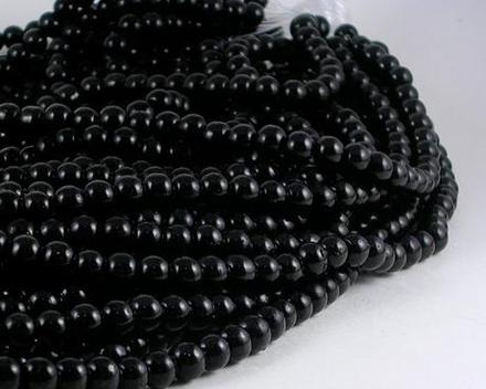 Korálka akrylová čierna 6 mm, 