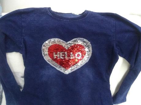 Dievčenské riflové tričko 158/164, 158