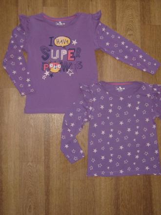 Tričká kuniboo s dlhým rukávom 2ks fialové, kuniboo,104