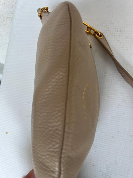 Coccinelle kozena belt bag ladvinka bezova, coccinelle