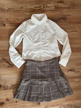 Blúzka+sukňa, h&m,146