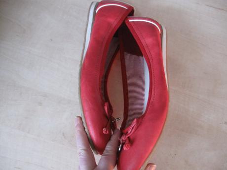 Dámske červené športové balerínky, 41, 41