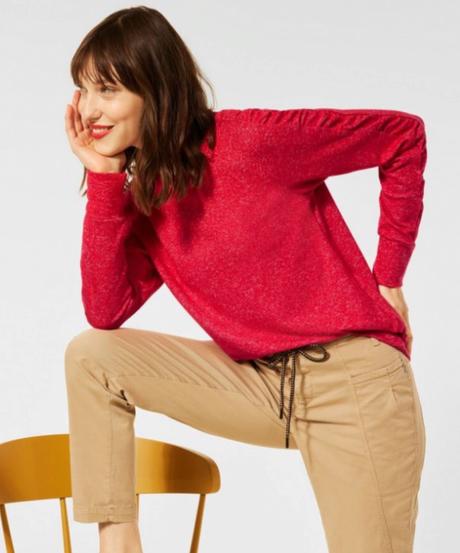 Street one červená mikina vel.xs-s, street one,s / xs