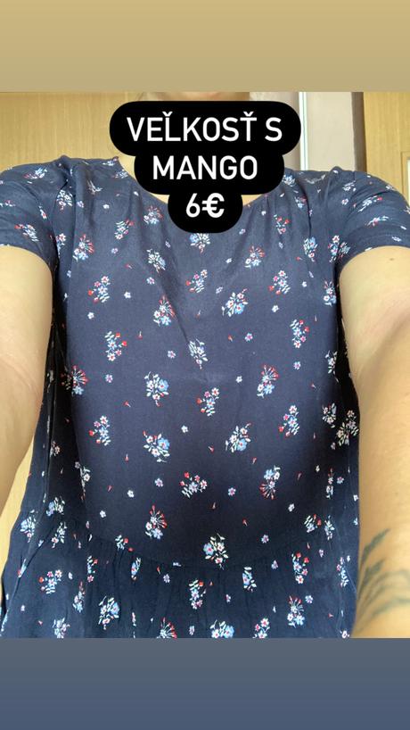 Modrá blúzka, mango,s