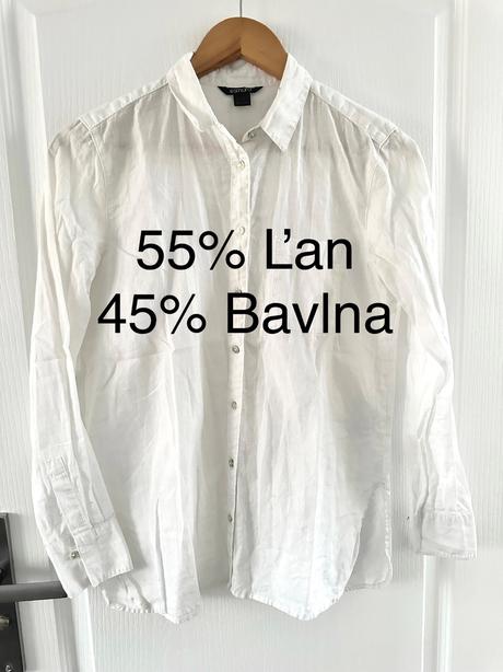 Biela ľanová a bavlnená košeľa esmara veľkosť 34 (, esmara,xs