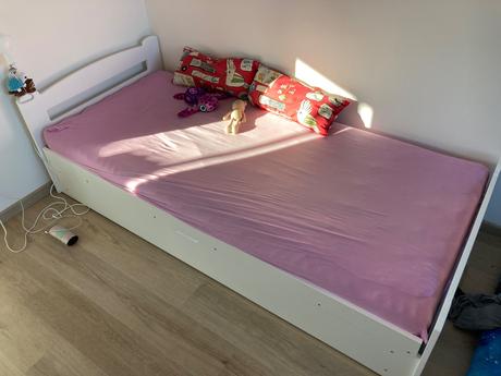Detska posteľ biela, šírka (cm): 90,dĺžka (cm): 200