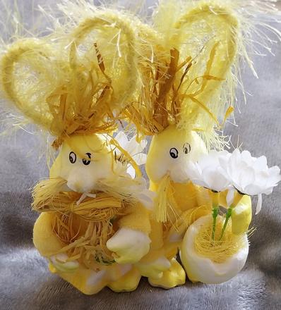 Veľkonočné zajačiky - pán zajac a pani zajacová, 