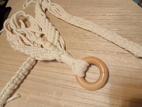 Macramé booho zavesná polica,
