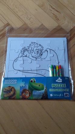 Dinosaurus puzzle s voskovkami, 