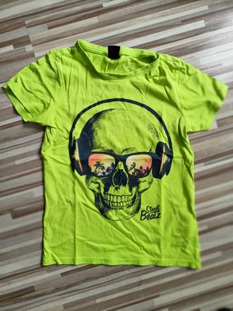 Chlapčenské tričko s lebkou, 134