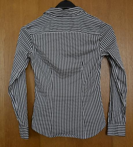 Čierno-biela pásikavá košeľa, h&m,34