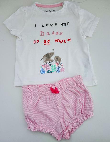Set tričko a šortky, f&f,68