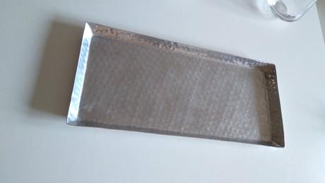 Dlhá strieborná tácka podnos dekorácia ako nová, 