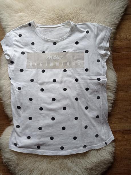 Bielucke tricko s bodkami new yorker s- m, new yorker,s