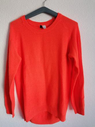 Neonkovy sveter, h&m,m