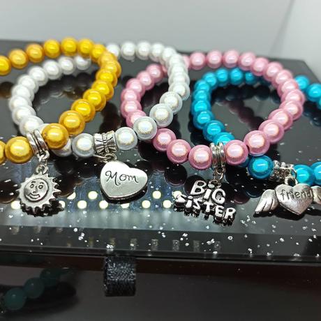 Náramky z miracle korálok, krásny svietivý odlesk,