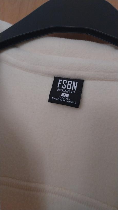 Flisova kremova mikina fsbn oversized fit l, l