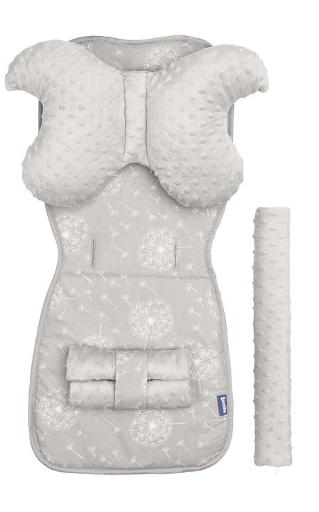 Sensillo podložka do kočíka deluxe šedé púpavy, 