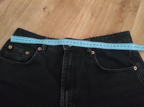 Riflové momm fit šortky, zara,38