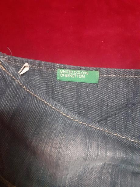 Riflová sukňa, benetton,xl