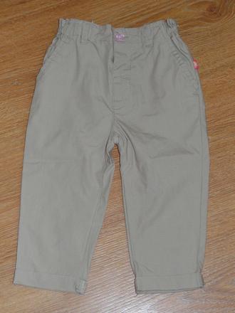 Chino nohavice - 2x oblečené, kik,80