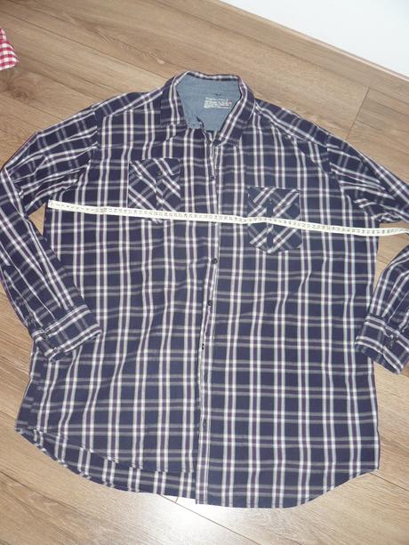 Károvaná fialová košeľa, xxl