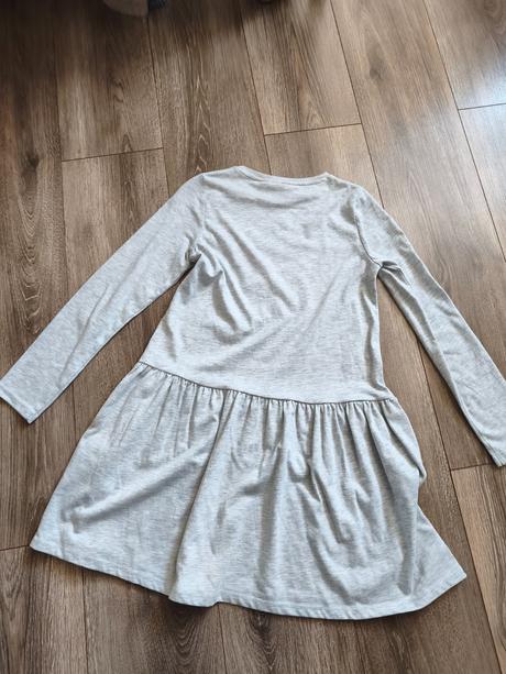 Šaty unicorn s flitrami 134/140, h&m,134