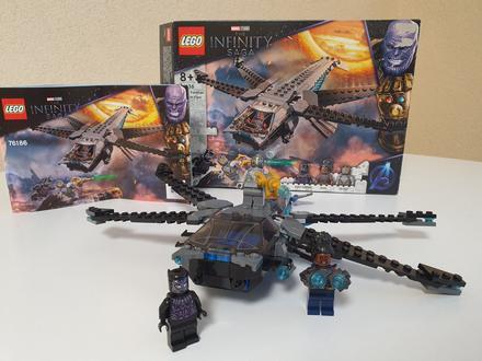 76186 lego marvel -dračí letec black panther, 