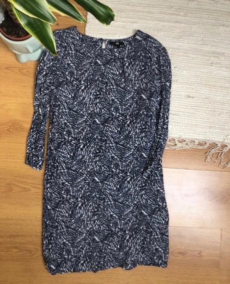 Modré elegantné šaty, h&m,32