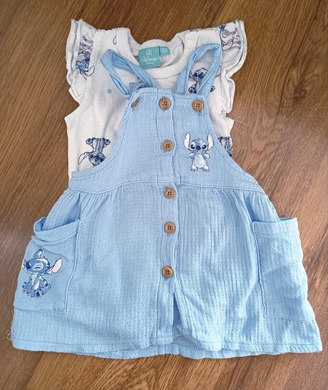 Body a suknička na traky stitch, disney,68
