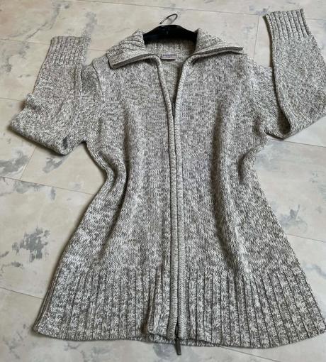 Melírovaný sveter na zips s/m, s