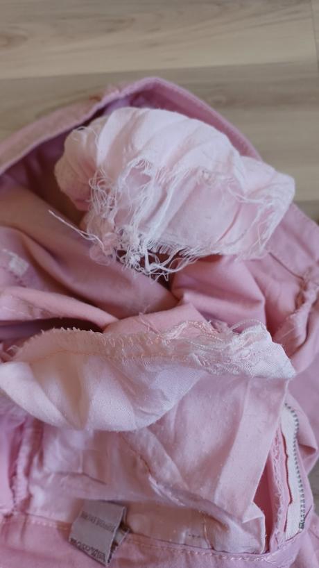 Tenké ružové nohavice, s