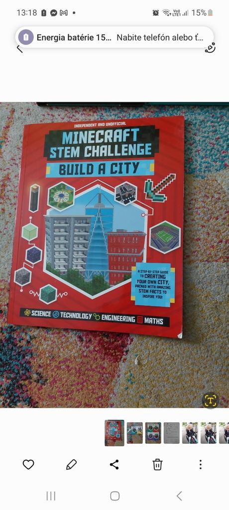 Kniha minecraft v aj, 