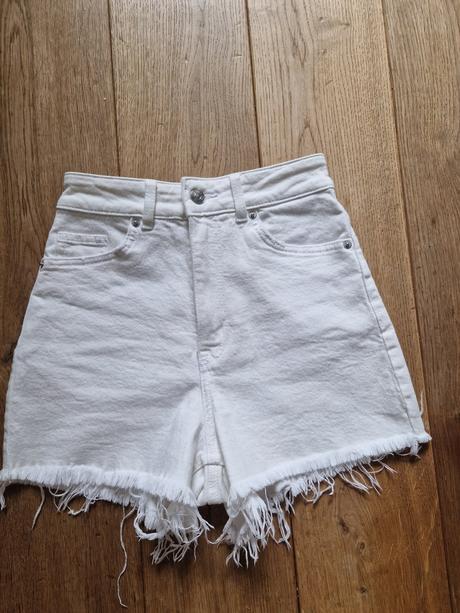 Biele riflove kratasy 152, h&m,152