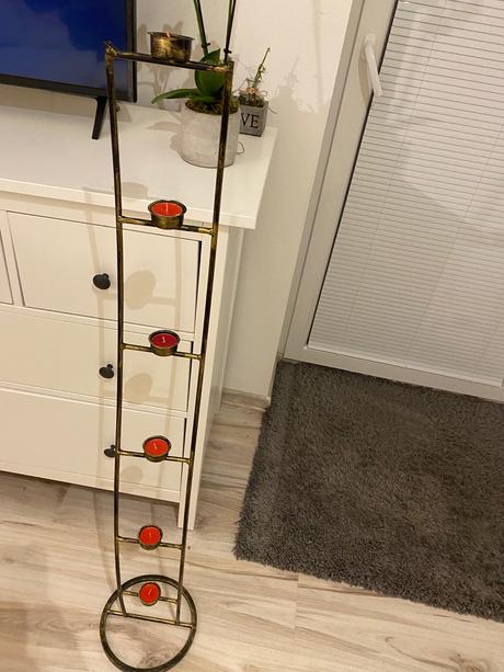 Nádherný dizajnový svietnik 121 cm na 6 sviečok,