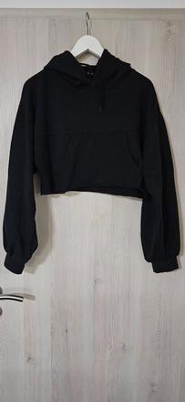 Čierna crop mikina, m