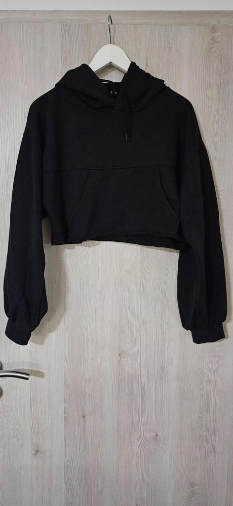 Čierna crop mikina, m