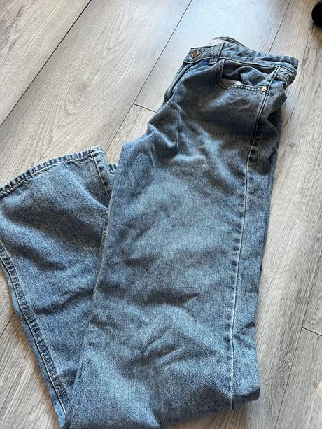 Wide leg modré rifle, sinsay,xs