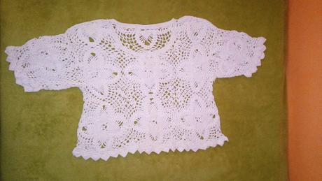 Biely crop top s/m, 164