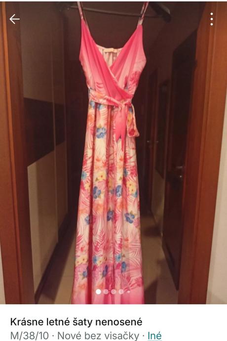 Nenosené šaty saténové, m