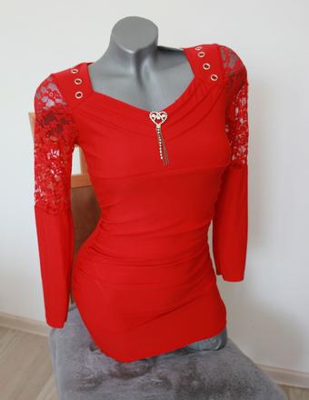 Bluzka s cipkovanymi rukavmi, xs